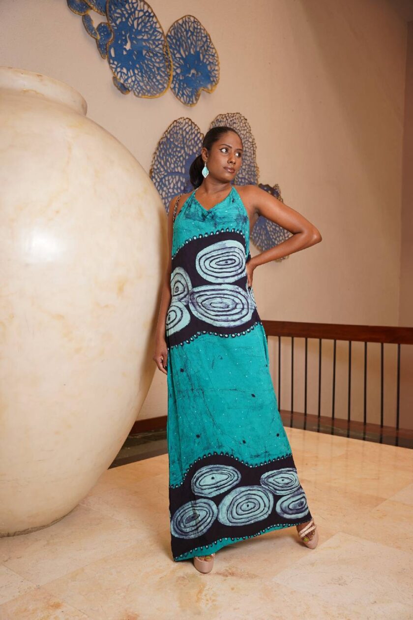 batik long summer wear dress 2