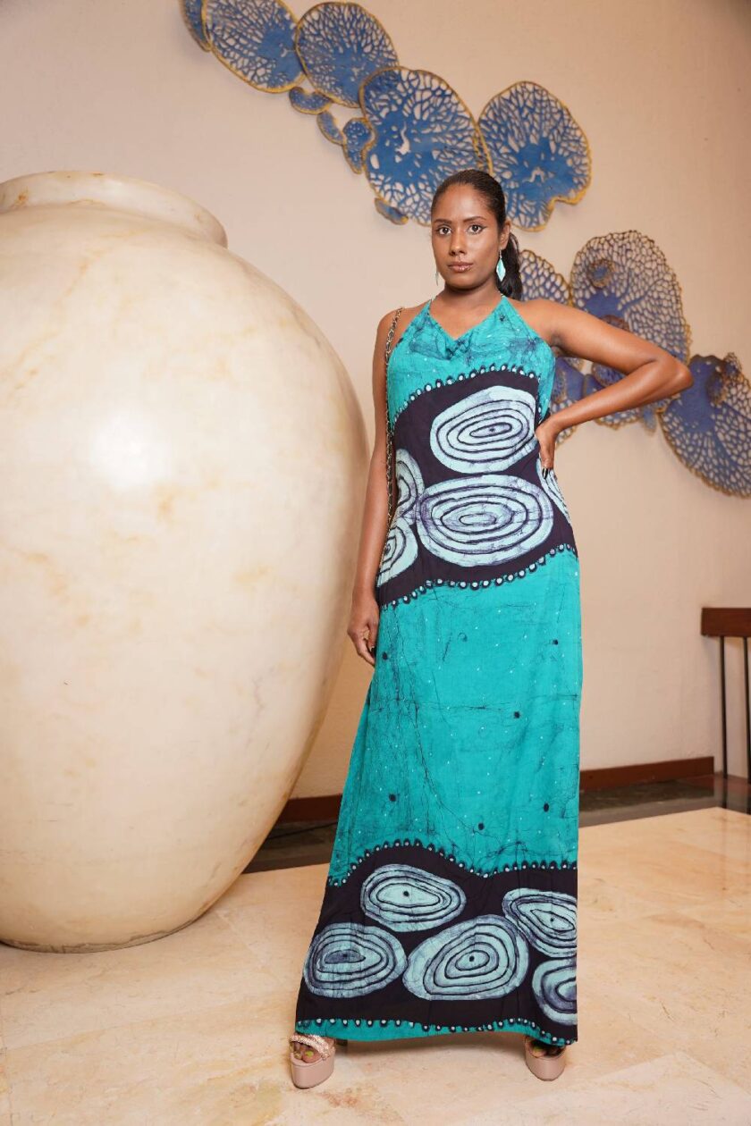 batik long summer wear dress 5