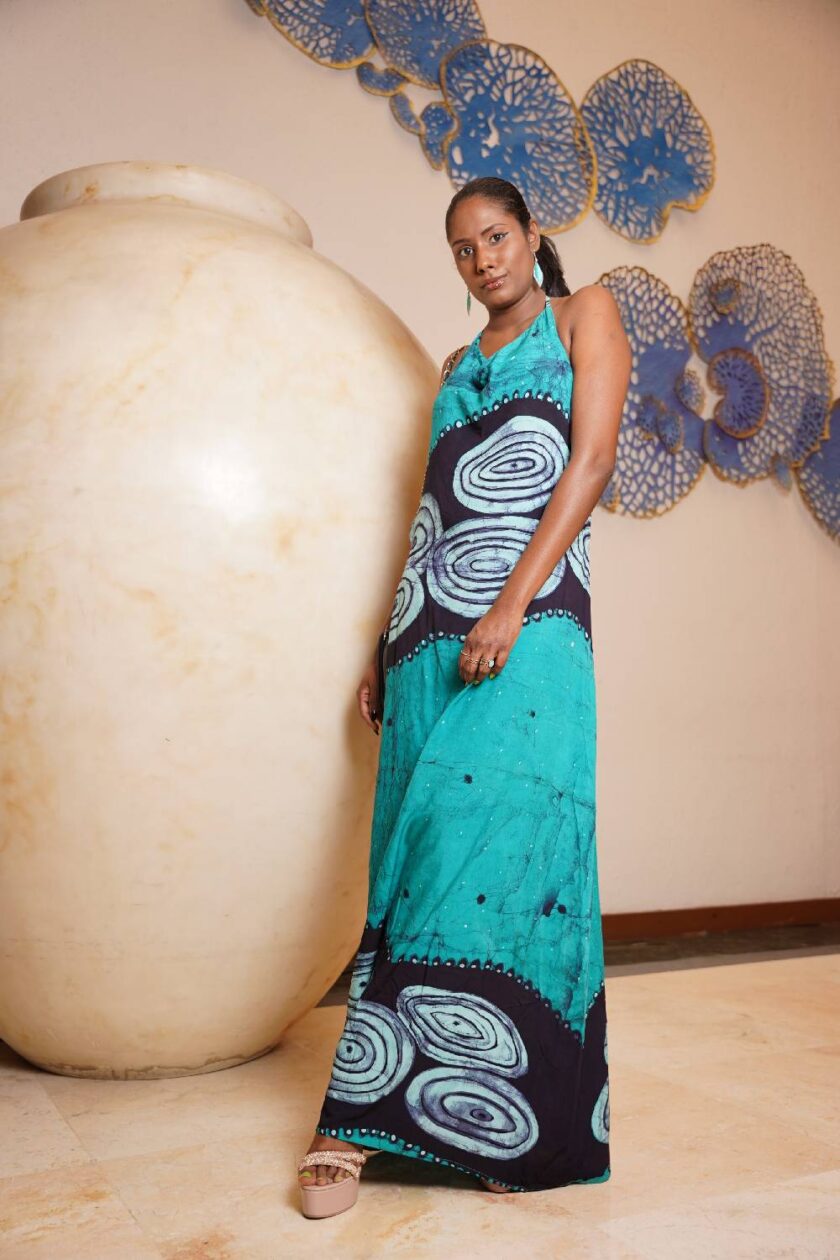 batik long summer wear dress 6