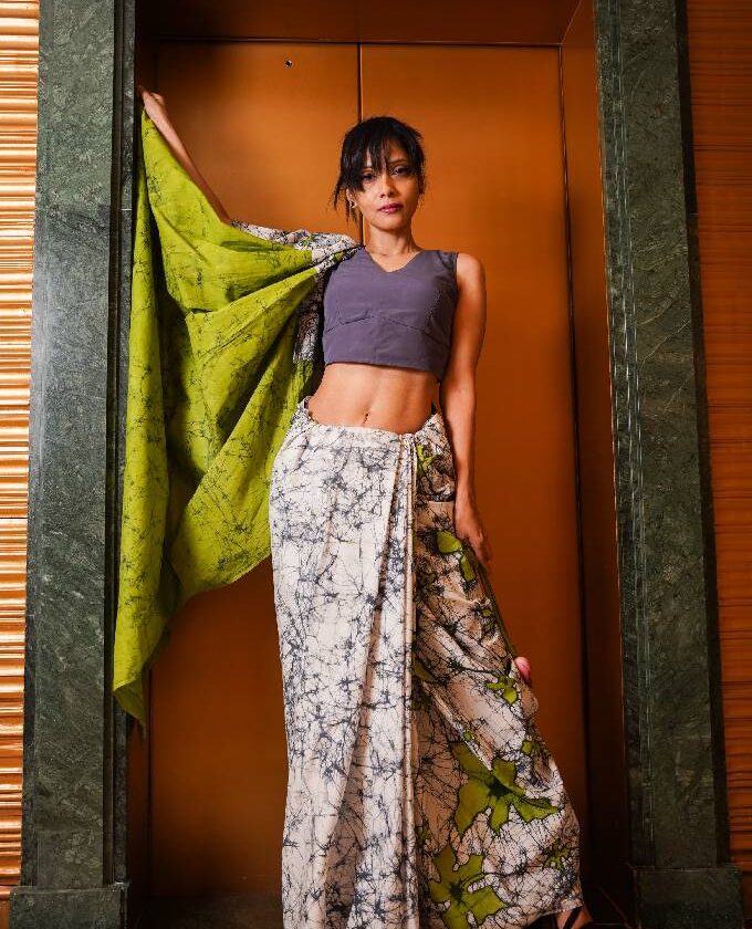 Lily floral inspired Cotton saree