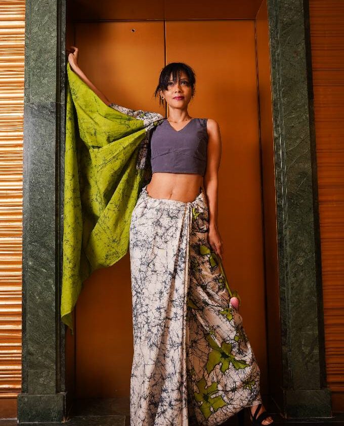 Lily floral inspired Cotton saree