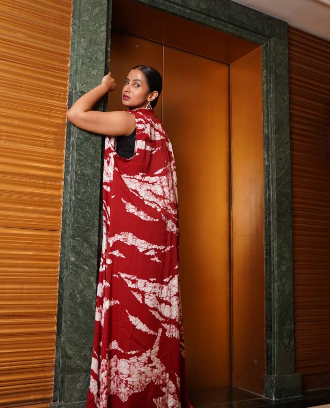 Royal silk Open cargo dress