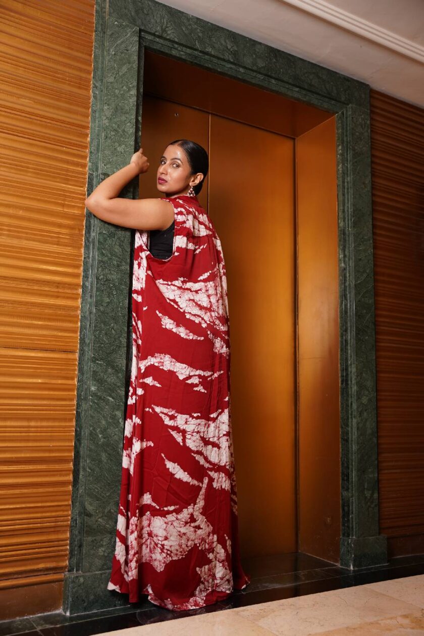 royal silk open cargo dress 4