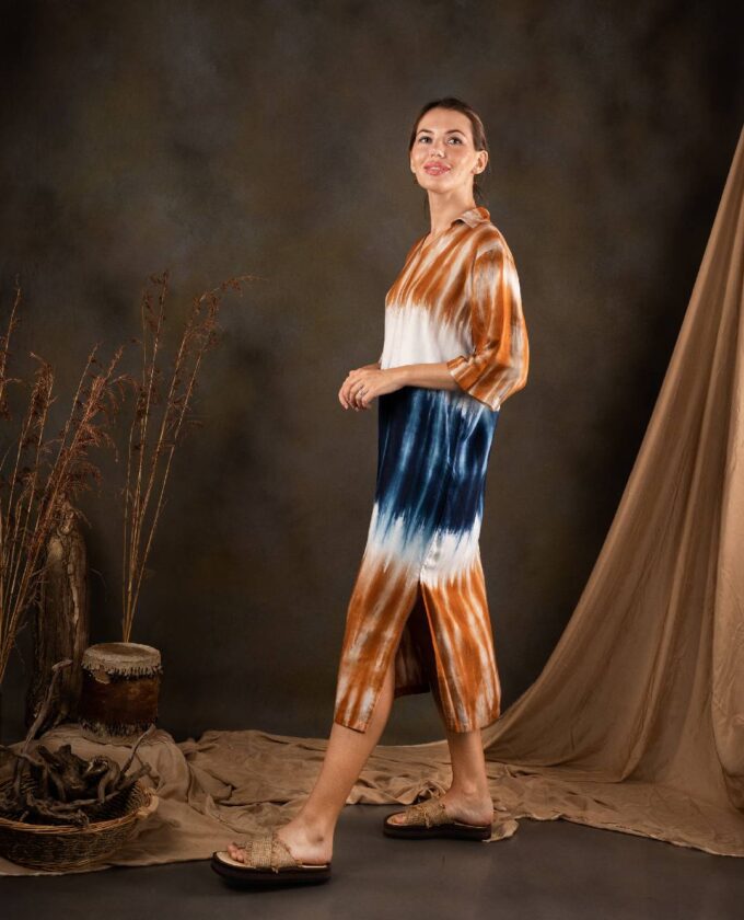 Tie And Dye Long Dress