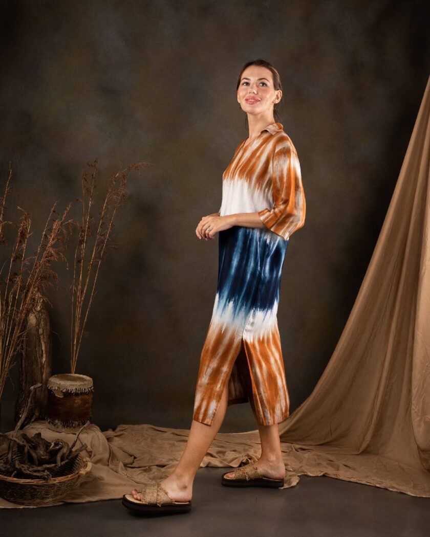 tie and dye long dress 1