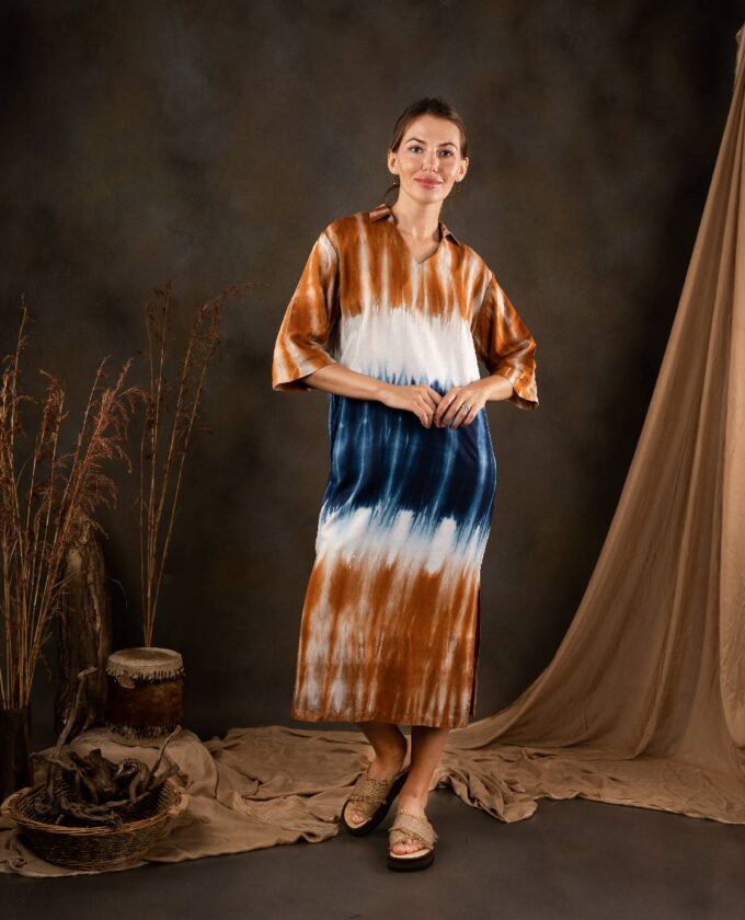 tie and dye long dress 2