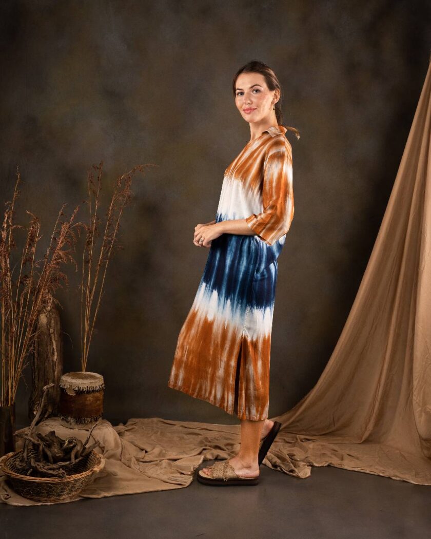 tie and dye long dress 4