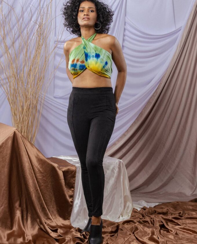 Multi Color Shaded Wrap Around Top