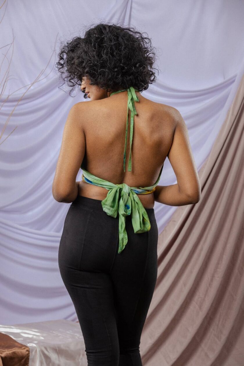 women multi color shaded wrap around top 5