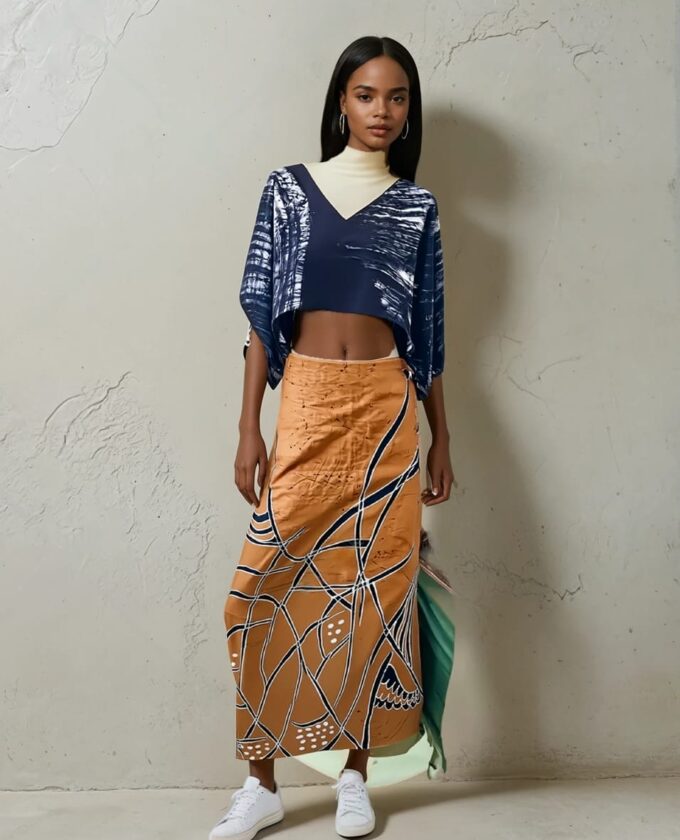 copper and black lungi